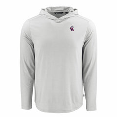 Gray Los Angeles Angels Cutter & Buck Coastline Epic Comfort Recycled Eco Hoodie Long Sleeve T-Shirt
