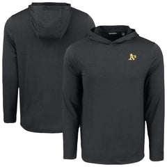 Black Athletics Cutter & Buck Coastline Epic Comfort Recycled Eco Hoodie Long Sleeve T-Shirt