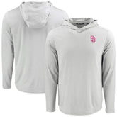 Gray San Diego Padres Cutter & Buck Coastline Epic Comfort Recycled Eco Hoodie Long Sleeve T-Shirt