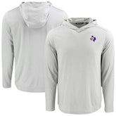 Gray Texas Rangers Cutter & Buck Coastline Epic Comfort Recycled Eco Hoodie Long Sleeve T-Shirt