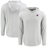 Gray Washington Nationals Cutter & Buck Coastline Epic Comfort Recycled Eco Hoodie Long Sleeve T-Shirt