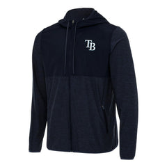 Navy Tampa Bay Rays Antigua Sway Full-Zip Hoodie