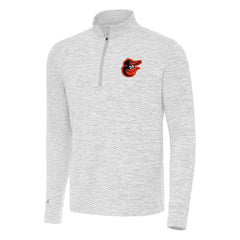 Gray/White Baltimore Orioles Antigua Cause Quarter-Zip Top
