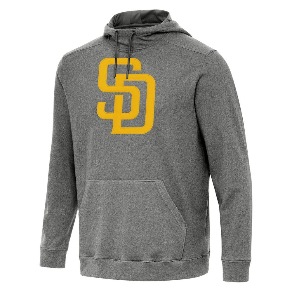 Heather Black San Diego Padres Antigua Cloud Pullover Hoodie