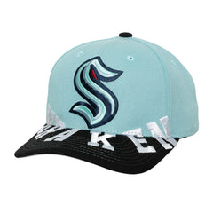 NHL Seattle Kraken Mitchell & Ness Underarch Two-Tone Pro Crown Snapback Hat