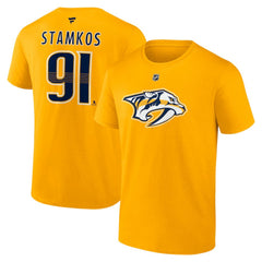 NHL Steven Stamkos Nashville Predators Fanatics Authentic Stack Name & Number T-Shirt