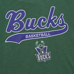 Mitchell & Ness Milwaukee Bucks Hardwood Classics Felt Applique Slub T-Shirt