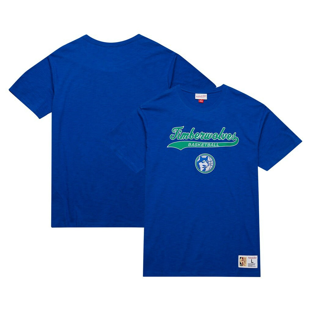Mitchell & Ness Minnesota Timberwolves Hardwood Classics Felt Applique Slub T-Shirt