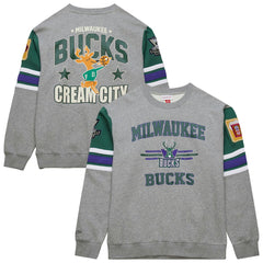 Mitchell & Ness Milwaukee Bucks Hardwood Classics All Over 4.0 Pullover Sweatshirt