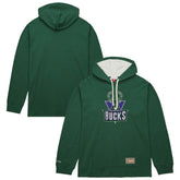 Mitchell & Ness Milwaukee Bucks Hardwood Classics Lightweight Thermal Pullover Hoodie