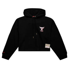 Mitchell & Ness Chicago Bulls Women's Hardwood Classics Cropped Pullover Hoodie
