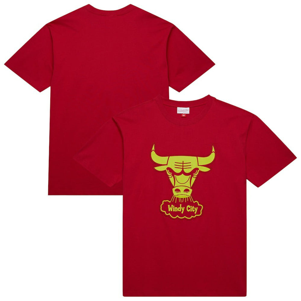 Mitchell & Ness Chicago Bulls Hardwood Classics Neon Nights Premium T-Shirt sale