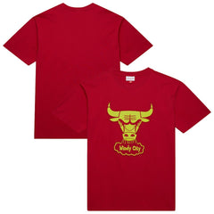 Mitchell & Ness Chicago Bulls Hardwood Classics Neon Nights Premium T-Shirt sale