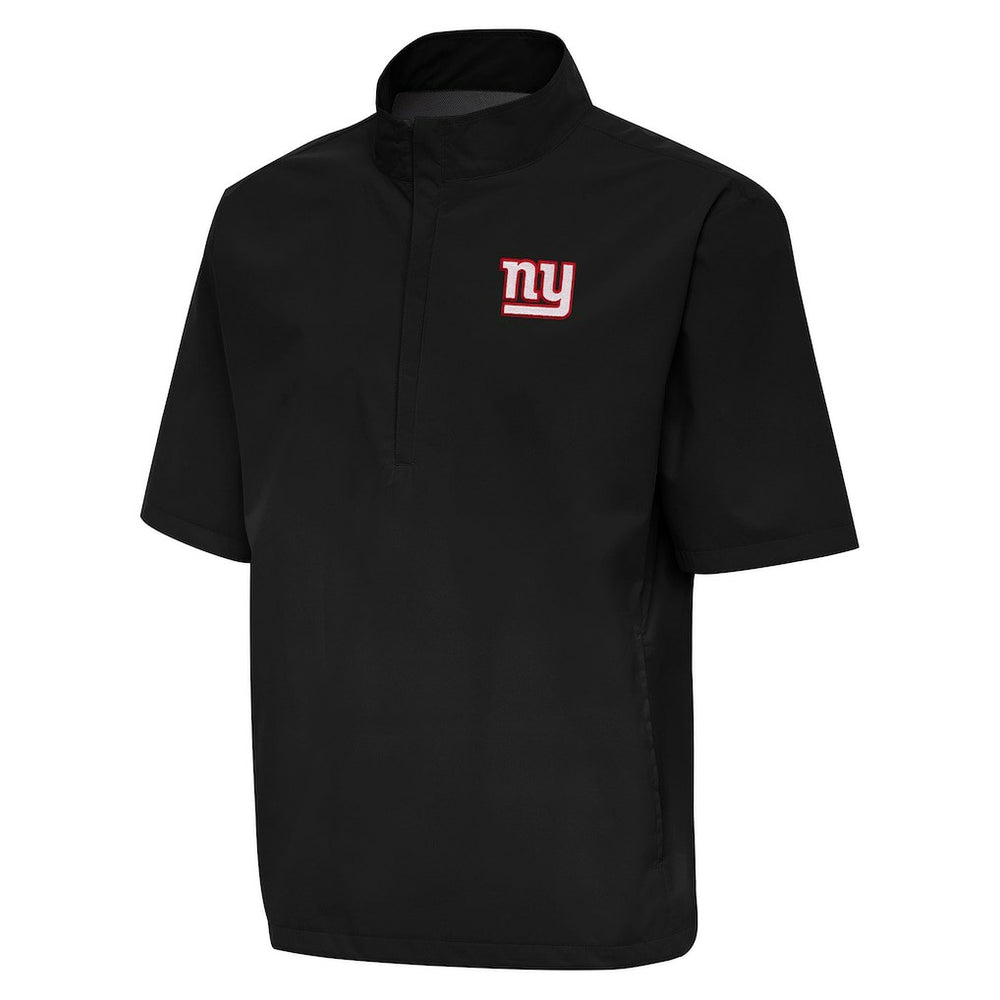 Antigua Brisk Short Sleeve Quarter-Zip Windshirt - New York Giants Shorts