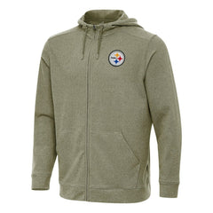 Antigua Effortless Full-Zip Hoodie - Pittsburgh Steelers Hoodies