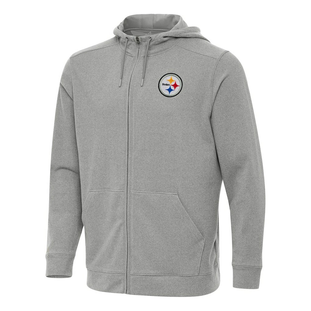 Antigua Effortless Full-Zip Hoodie - Pittsburgh Steelers Hoodies