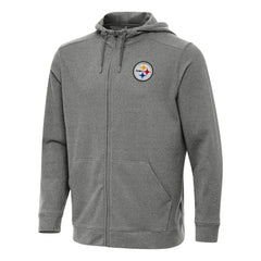 Antigua Effortless Full-Zip Hoodie - Pittsburgh Steelers Hoodies