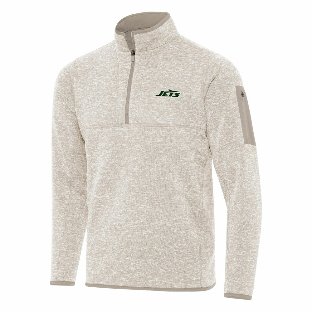 Antigua Fortune Quarter-Zip Pullover Jacket - New York Jets Pullover