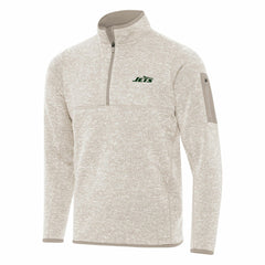 Antigua Fortune Quarter-Zip Pullover Jacket - New York Jets Pullover