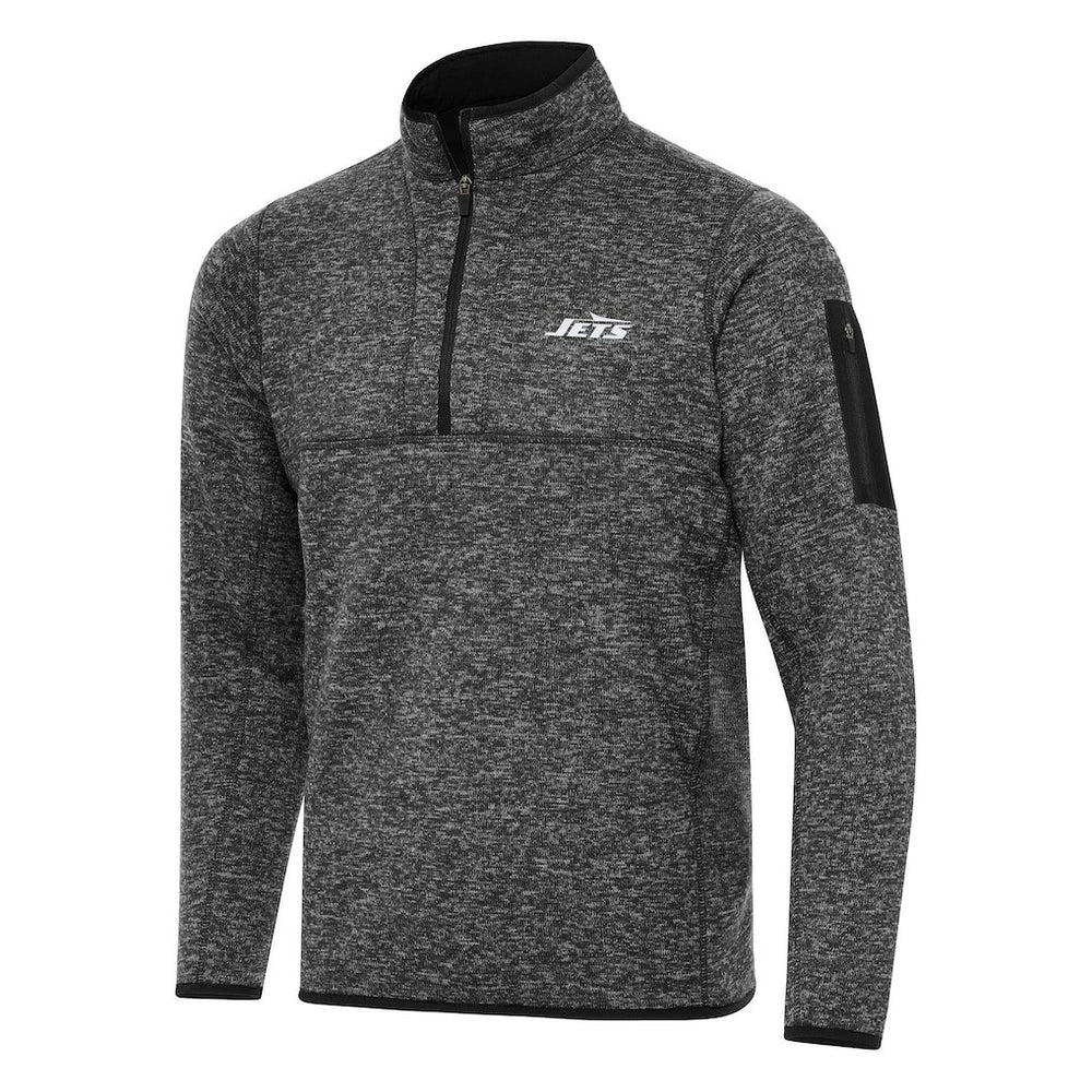 Antigua Fortune Quarter-Zip Pullover Jacket - New York Jets Pullover