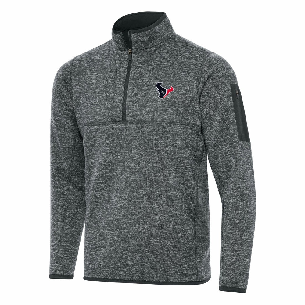 Antigua Fortune Quarter-Zip Pullover Jacket - Houston Texans Pullover