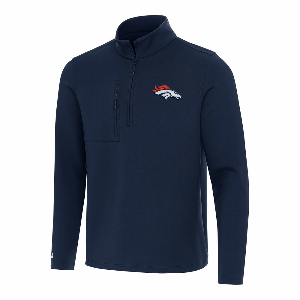 Antigua Insider Quarter-Zip Pullover Top - Denver Broncos Pullover