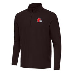 Antigua Intent Quarter-Zip Pullover Top - Cleveland Browns Pullover