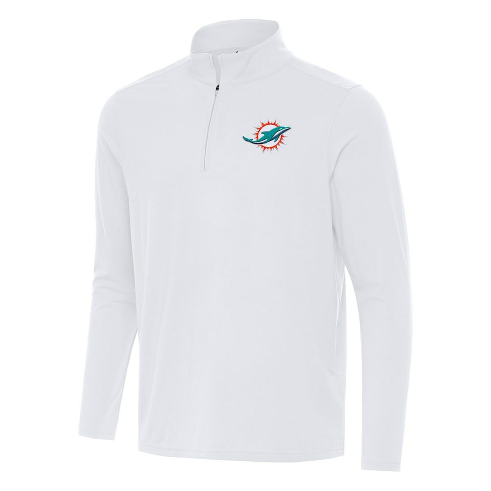 Antigua Intent Quarter-Zip Pullover Top - Miami Dolphins Pullover