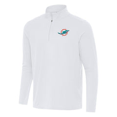 Antigua Intent Quarter-Zip Pullover Top - Miami Dolphins Pullover