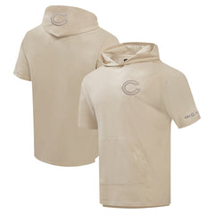 Pro Standard Neutrals Capsule Short Sleeve Pullover Hoodie - Chicago Bears Hoodies