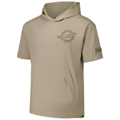 Pro Standard Neutrals Capsule Short Sleeve Pullover Hoodie - Miami Dolphins Hoodies