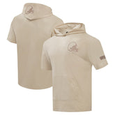 Pro Standard Neutrals Capsule Short Sleeve Pullover Hoodie - Cleveland Browns Hoodies