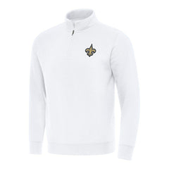 Antigua Victory Quarter-Zip Pullover Top - New Orleans Saints Pullover