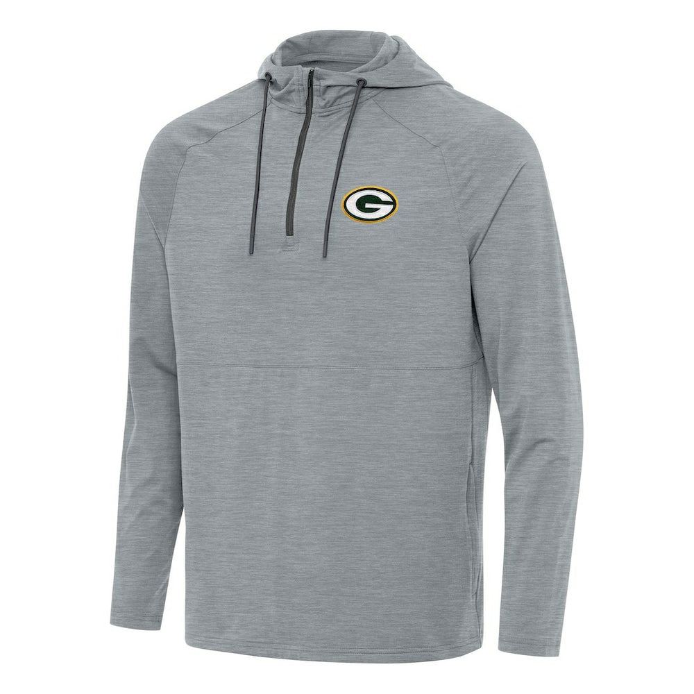 Antigua Spikes Quarter-Zip Pullover Hoodie - Green Bay Packers Hoodies