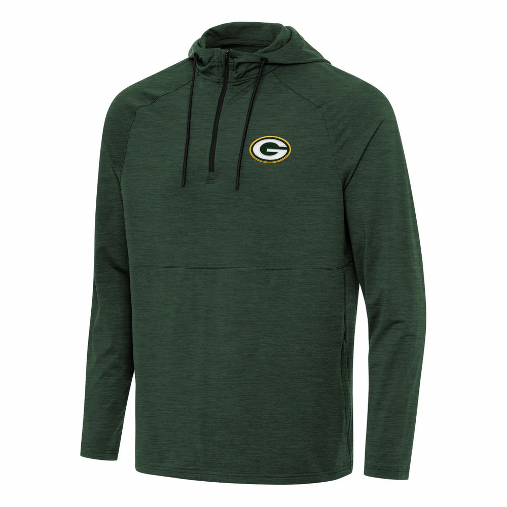 Antigua Spikes Quarter-Zip Pullover Hoodie - Green Bay Packers Hoodies