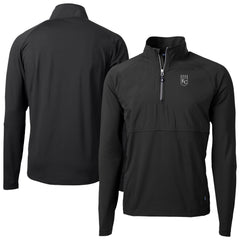 Black Kansas City Royals Cutter & Buck Adapt Eco Hybrid Raglan DryTec Quarter-Zip Jacket