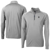 Gray Detroit Tigers Cutter & Buck Adapt Eco Raglan Quarter-Zip Top