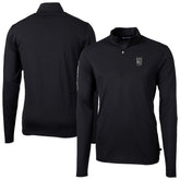 Black Kansas City Royals Cutter & Buck Virtue Eco Pique Quarter-Zip Jacket