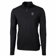 Black Kansas City Royals Cutter & Buck Virtue Eco Pique Quarter-Zip Jacket