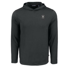 Black Houston Astros Cutter & Buck Coastline Epic Comfort Eco Recycled Long Sleeve Hoodie T-Shirt