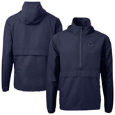 Navy Boston Red Sox Cutter & Buck Charter Eco Recycled Anorak Half-Zip Hoodie Jacket