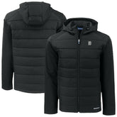 Black Detroit Tigers Cutter & Buck Evoke Hybrid Eco Softshell Recycled Full-Zip Jacket
