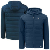 Navy Detroit Tigers Cutter & Buck Evoke Hybrid Eco Softshell Recycled Full-Zip Jacket