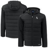 Black Chicago White Sox Cutter & Buck Evoke Hybrid Eco Softshell Recycled Full-Zip Jacket