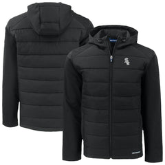 Black Chicago White Sox Cutter & Buck Evoke Hybrid Eco Softshell Recycled Full-Zip Jacket