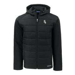 Black Chicago White Sox Cutter & Buck Evoke Hybrid Eco Softshell Recycled Full-Zip Jacket