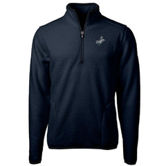 Navy Los Angeles Dodgers Cutter & Buck Cascade Eco Fleece Quarter-Zip Jacket