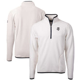 Oatmeal Minnesota Twins Cutter & Buck Cascade Eco Fleece Quarter-Zip Jacket