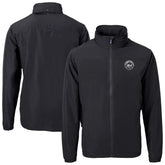 Black New York Mets Cutter & Buck Charter Eco Recycled Full-Zip Hoodie Jacket