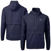 Navy Philadelphia Phillies Cutter & Buck Charter Eco Recycled Anorak Half-Zip Hoodie Jacket